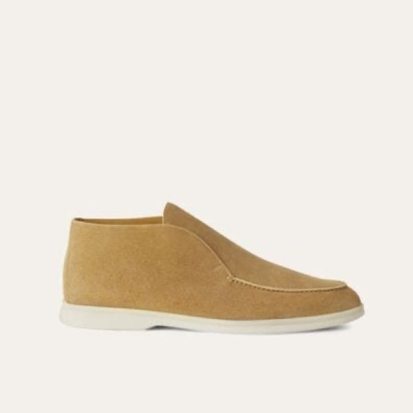 [41/US8]Loro Piana Men's Tan Summer Open Walk Ankle Light Suede Boots EUC - Picture 2 of 14